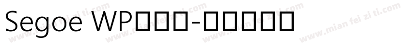 Segoe WP正黑體字体转换